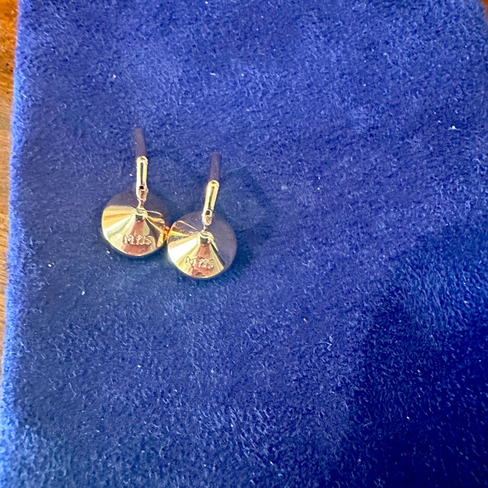 MYJS Bella Earrings Rose Gold with Rose Color Crystal